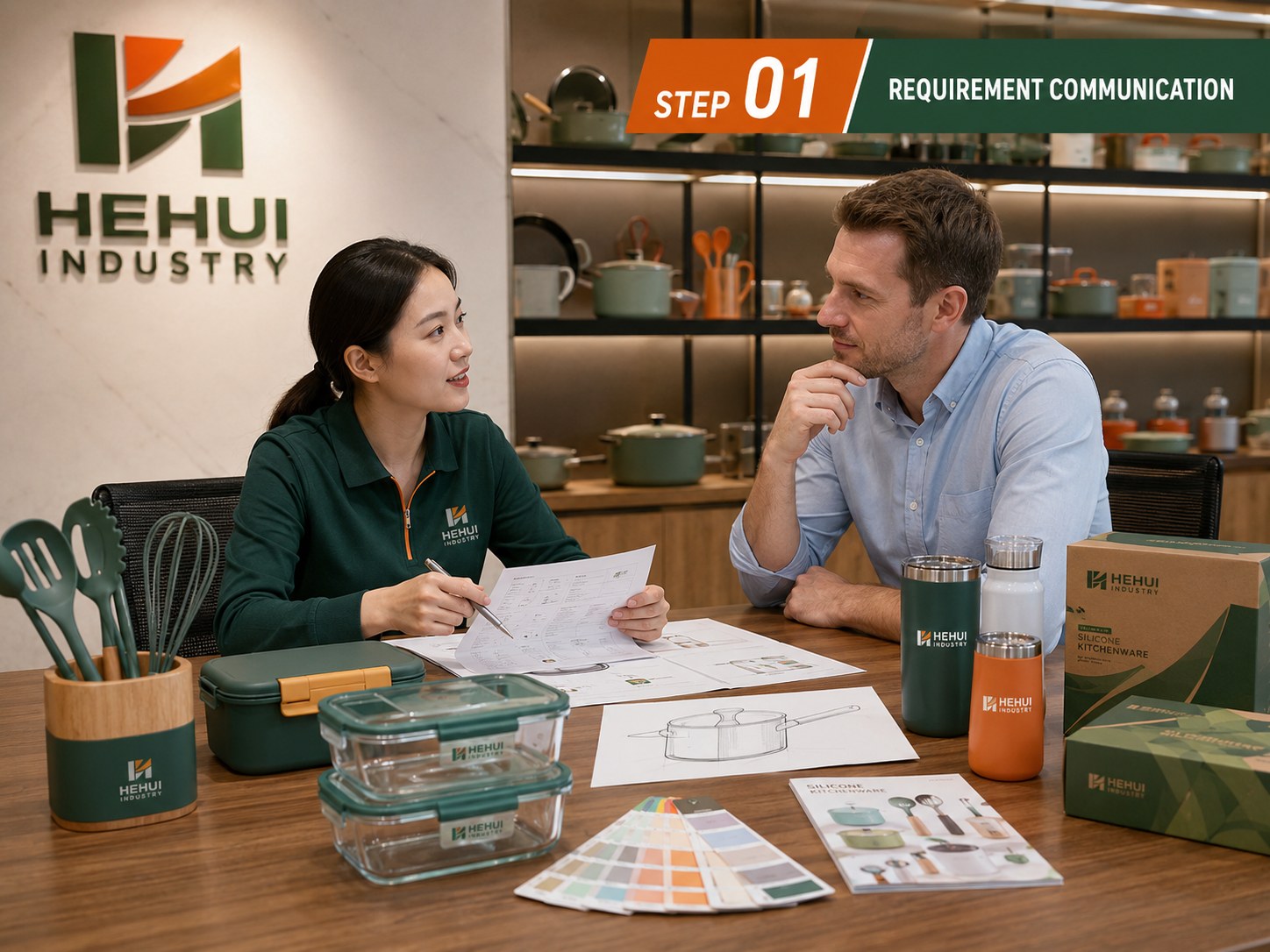 Hehui-provided product and branding discussion illustration