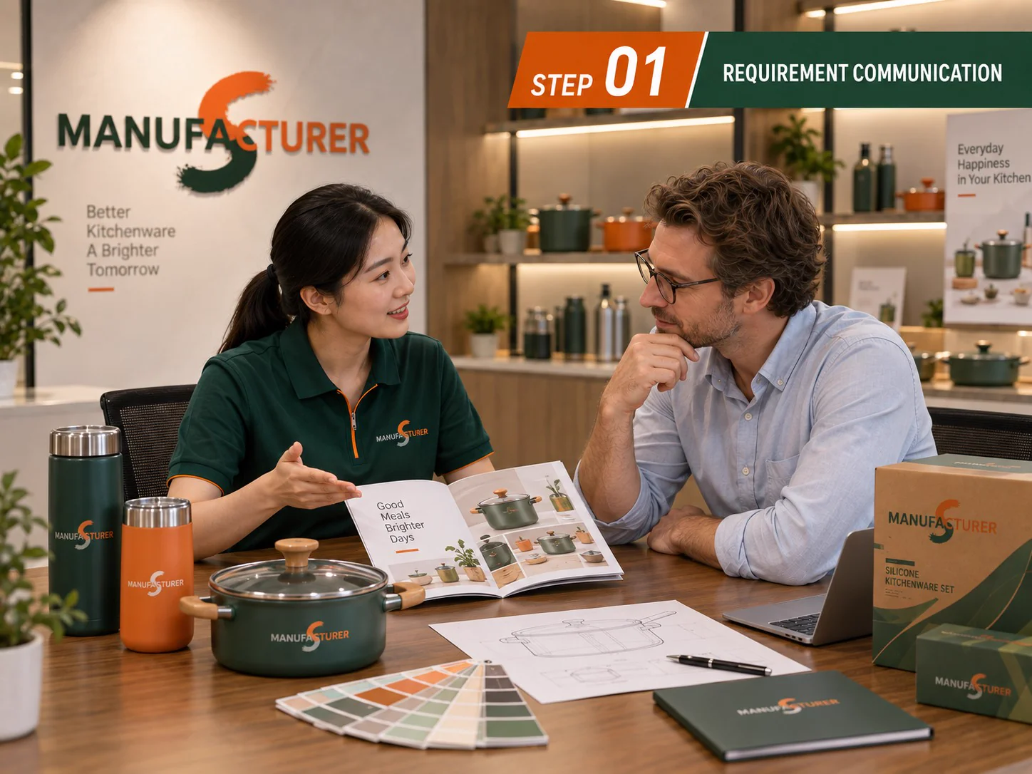 Illustration of discussing product requirements