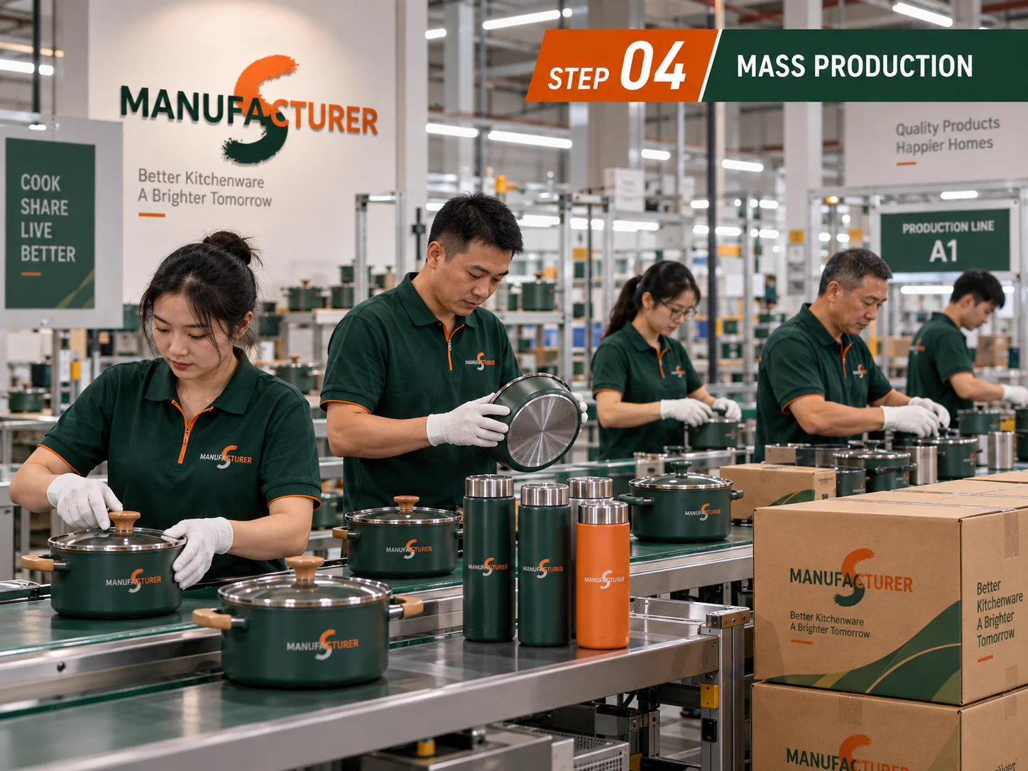 Illustration of product assembly