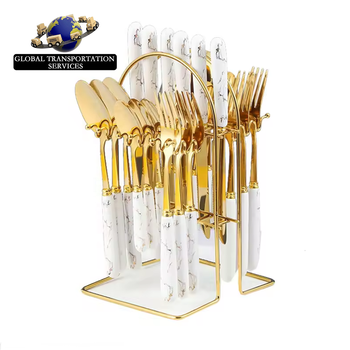 24 piece handle knife and tableware set